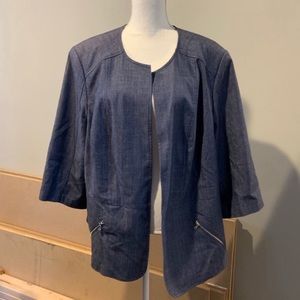 Roz & Ali Open Front Blazer Jacket